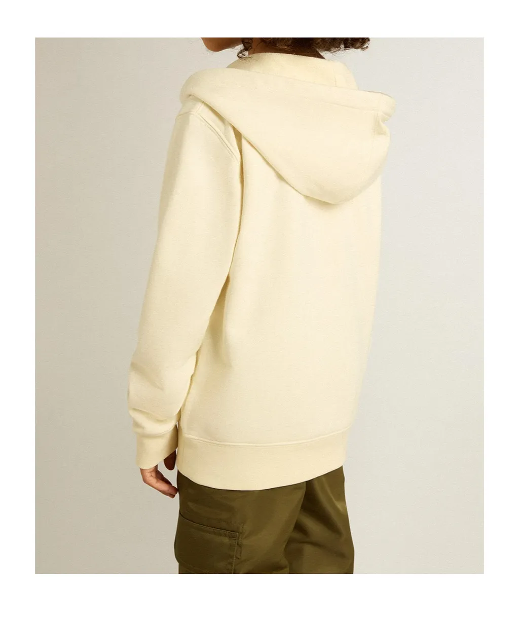 Hooded Sweatshirt With Golden Embroidery