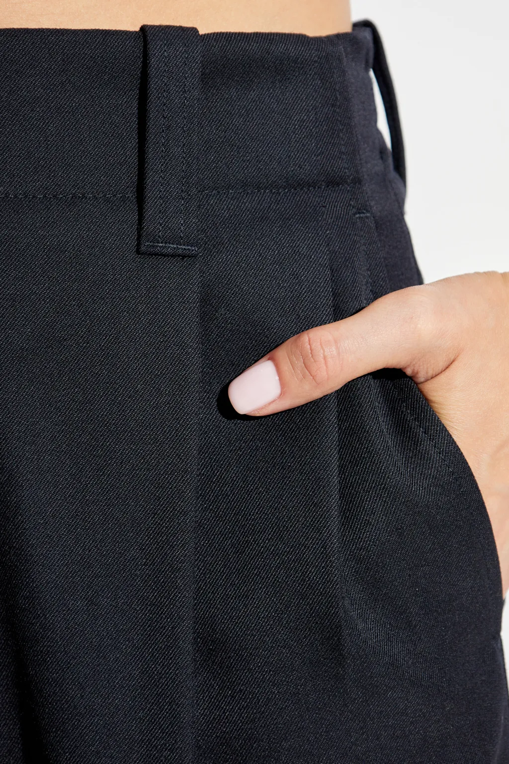 High Waist Tapered Tailored Trousers