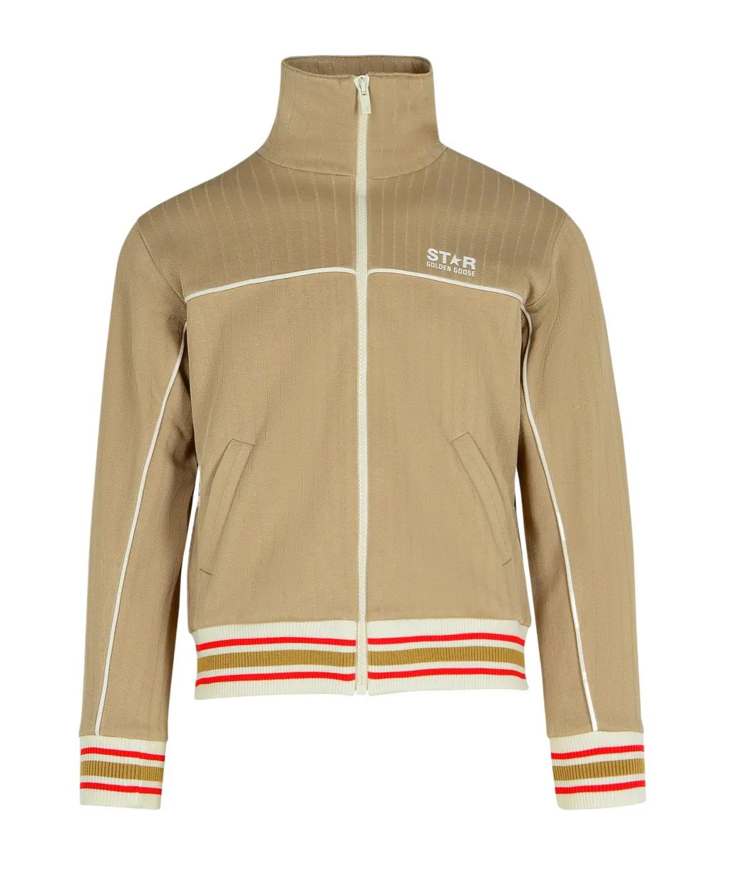 Logo Printed Zipped Track Sweatshirt