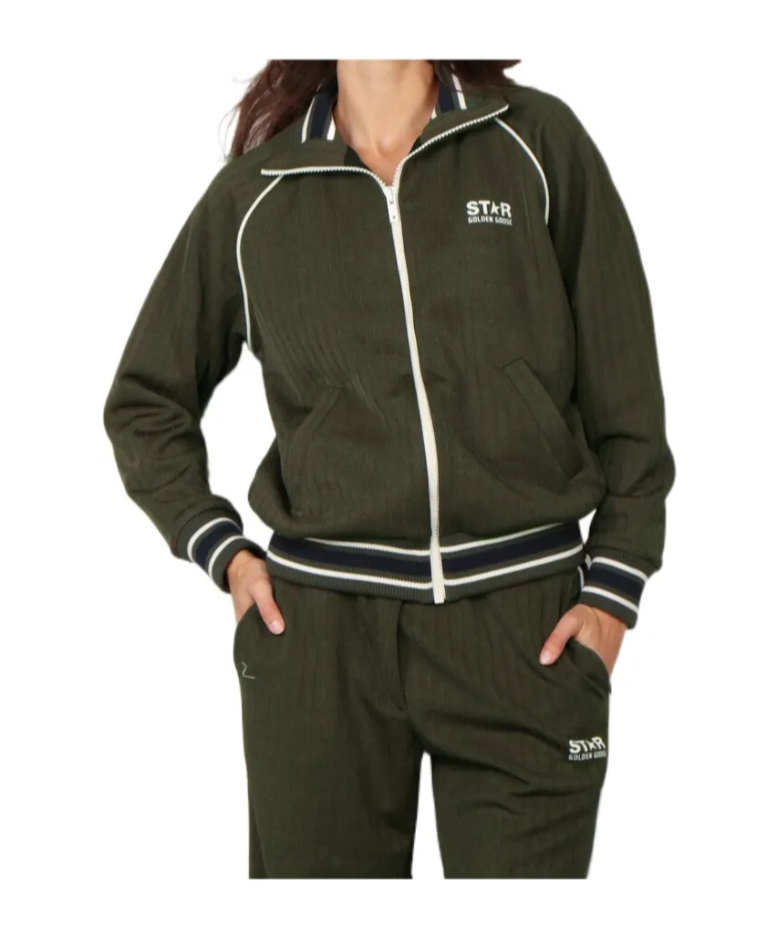 Logo Printed Zip-Up Sweatshirt