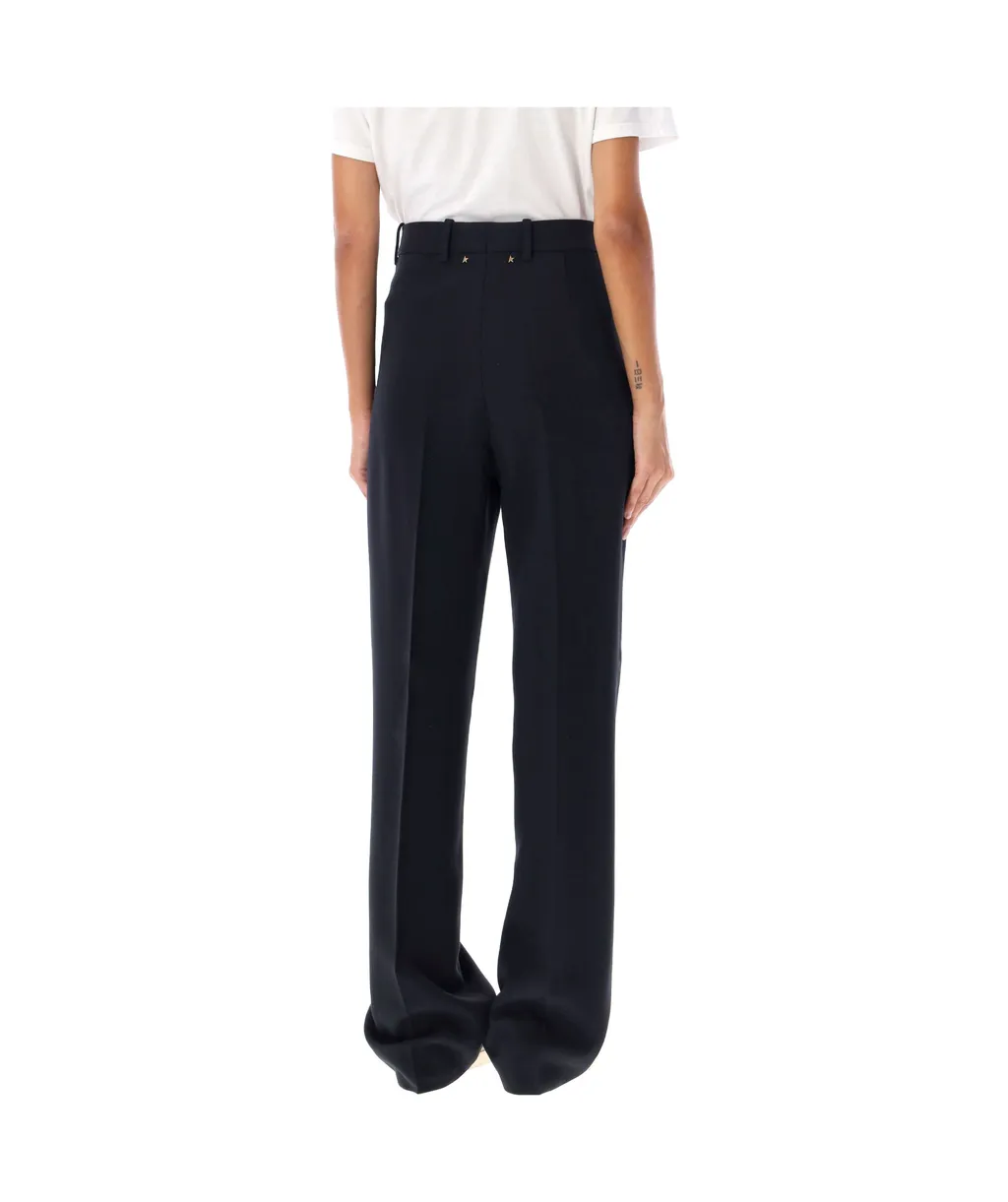 Straight-Leg Pleat-Detailed Pants