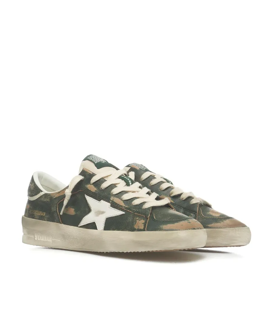 Stardan Distressed Lace-Up Sneakers