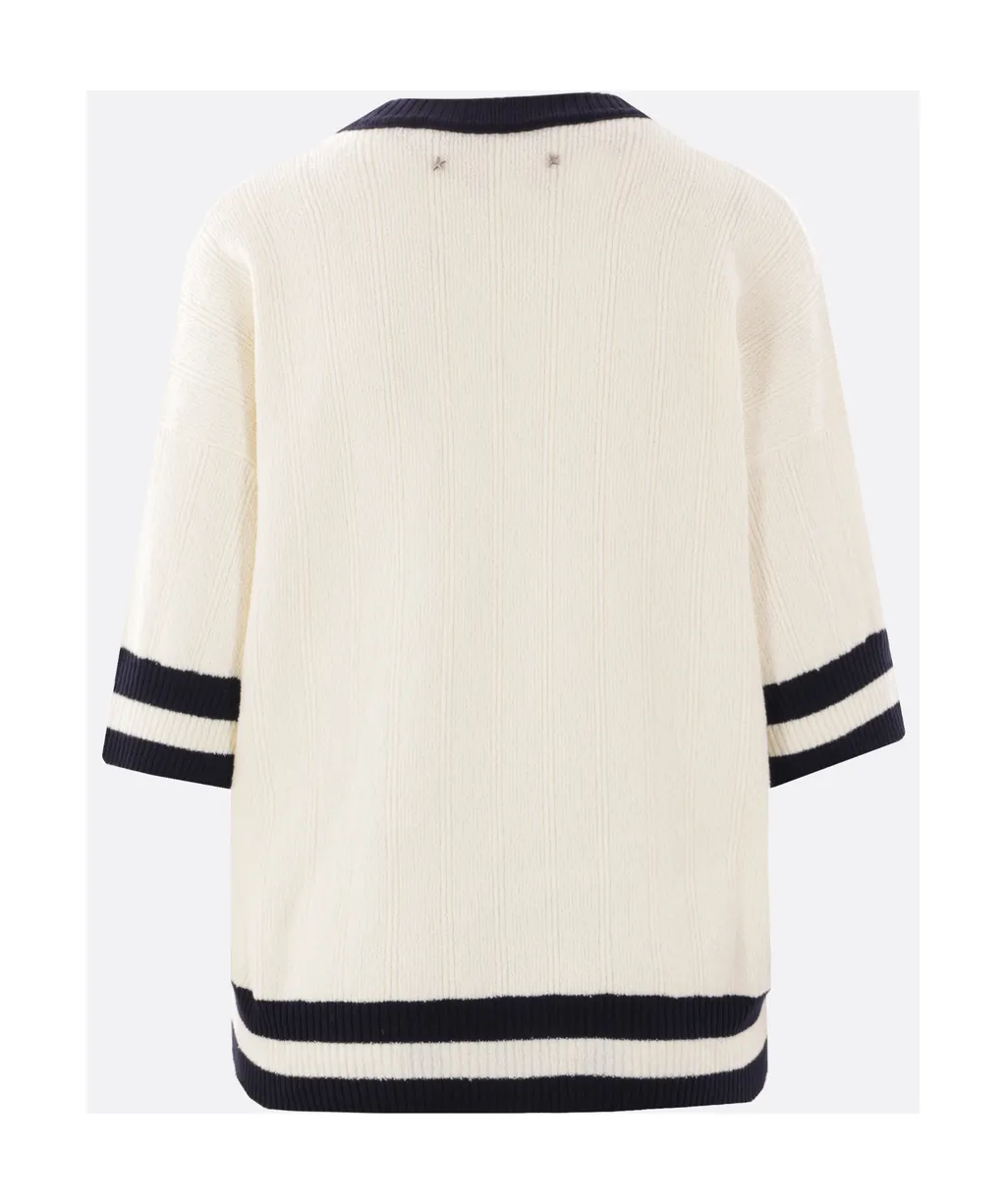 Striped Edge Knitted Sweater
