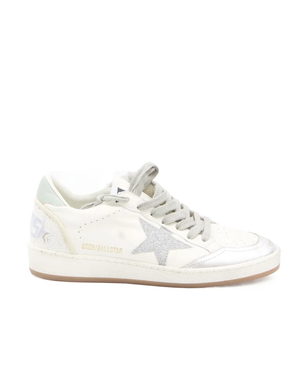 Ball Star Glittered Lace-Up Sneakers