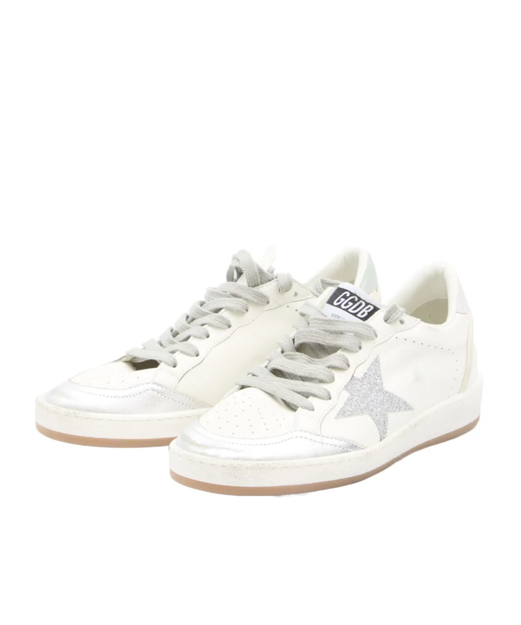Ball Star Glittered Lace-Up Sneakers