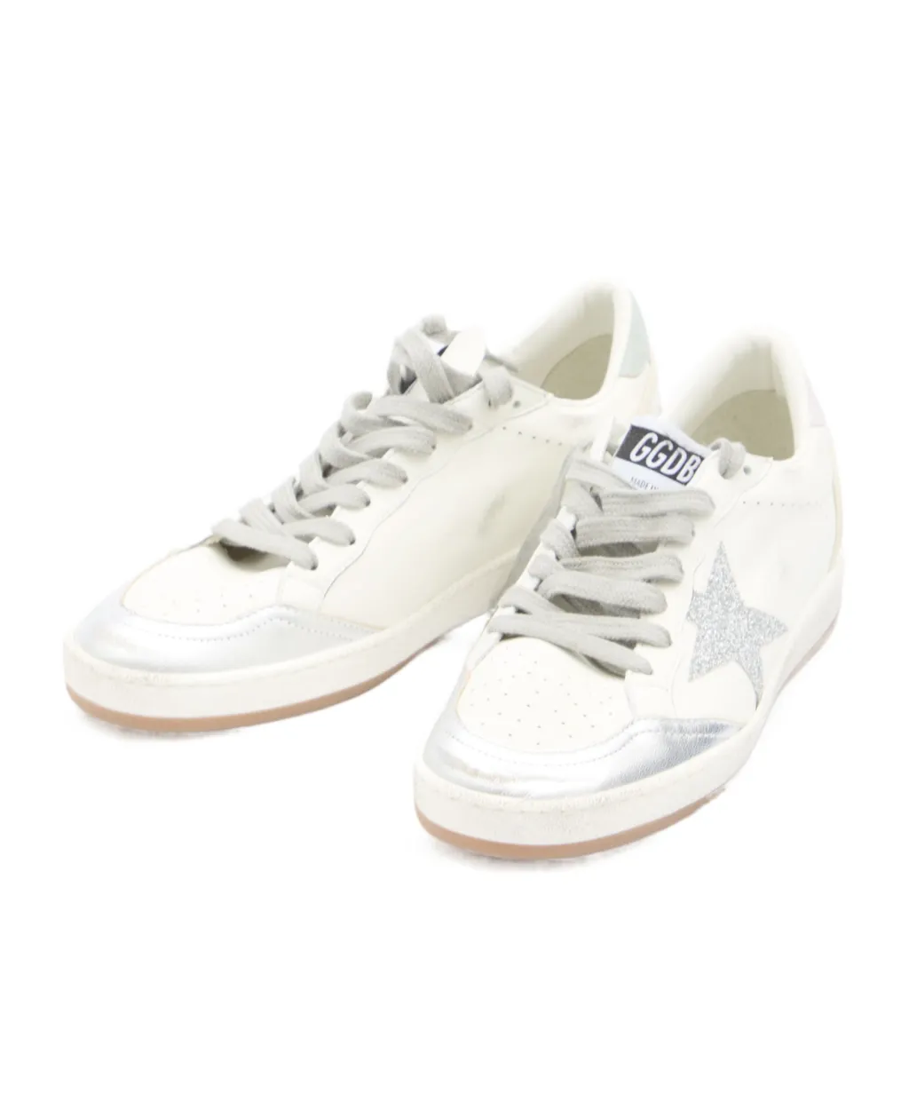 Ball Star Glittered Lace-Up Sneakers