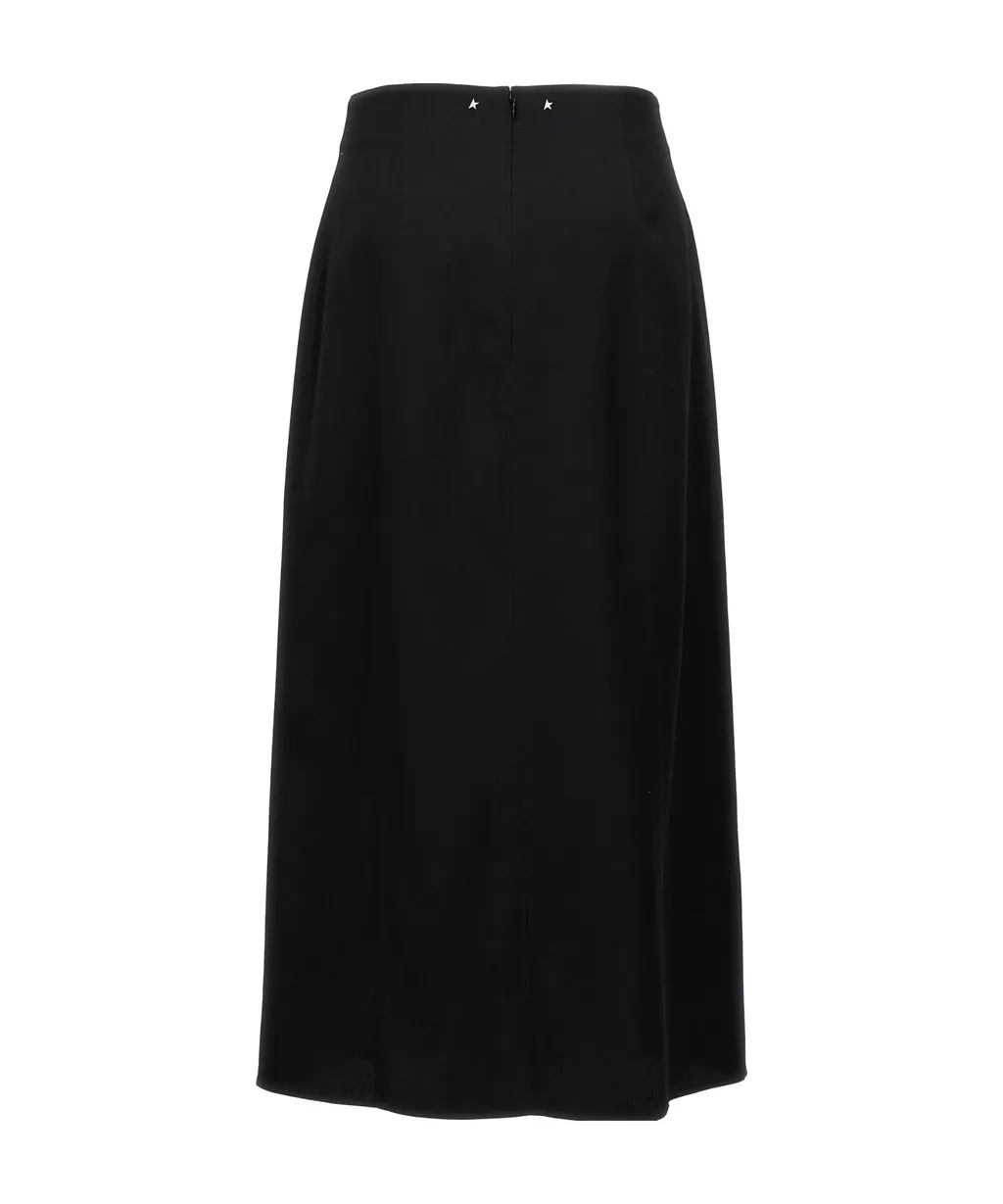 Front-Slit Midi Skirt