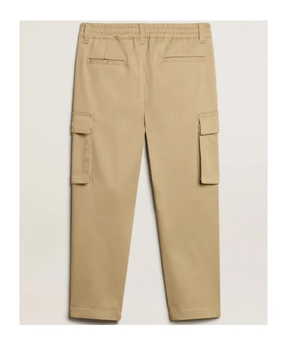 Logo Embroidered Tapered Cargo Trousers