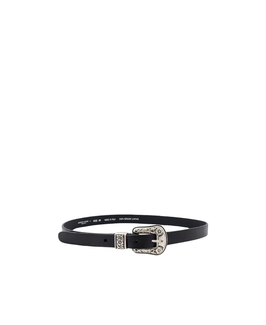 Floral Engraved Buckled Belt