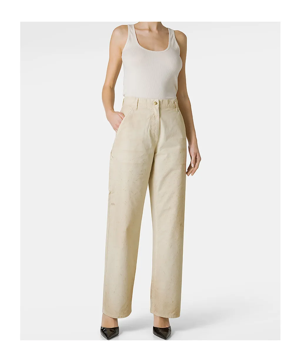 Wide-Leg Workwear Trousers