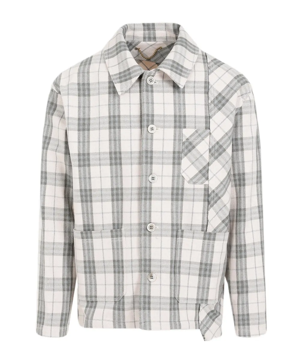 Checked Buttoned Work Shirt
