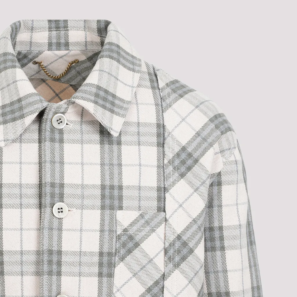 Checked Buttoned Work Shirt