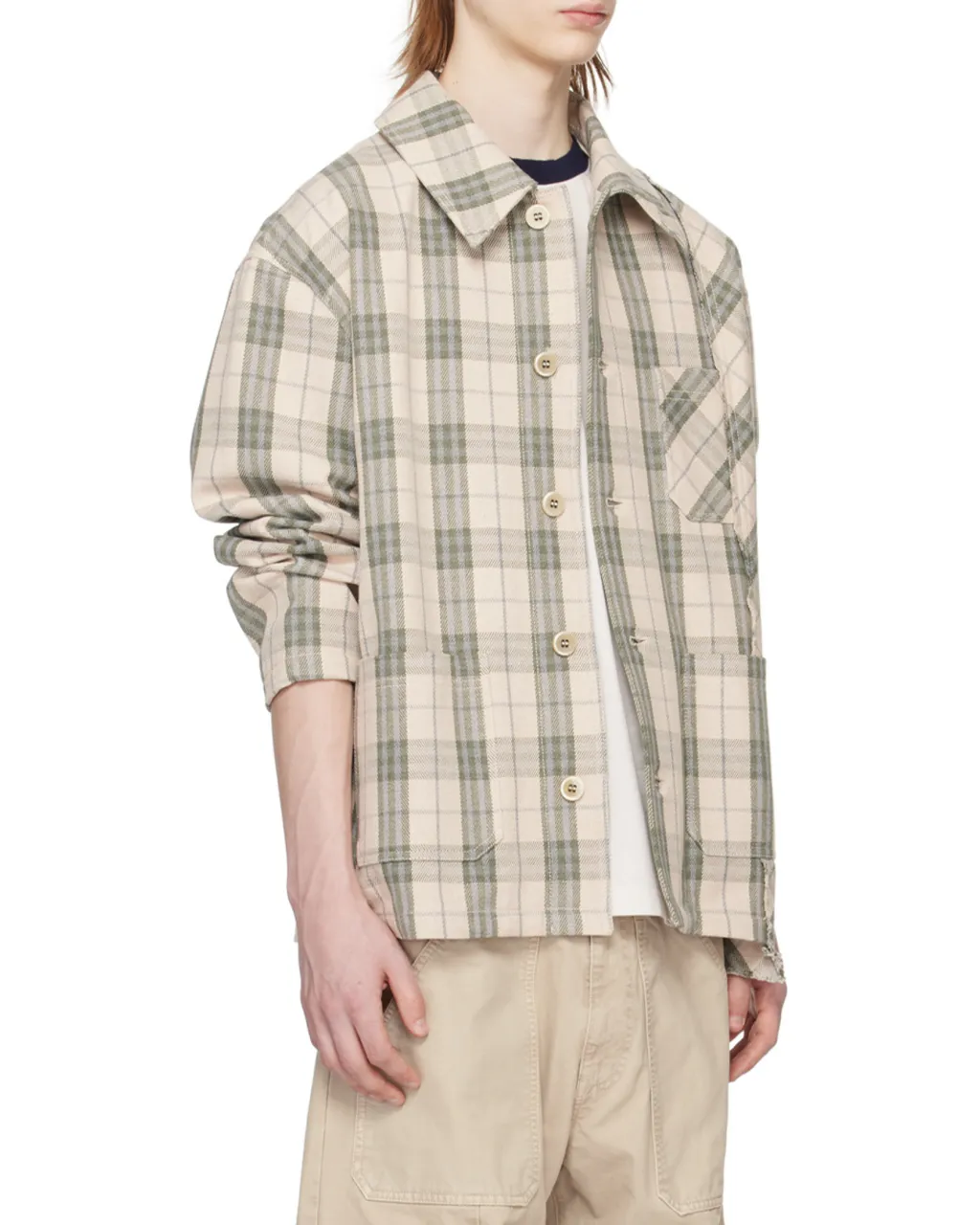 Checked Buttoned Work Shirt