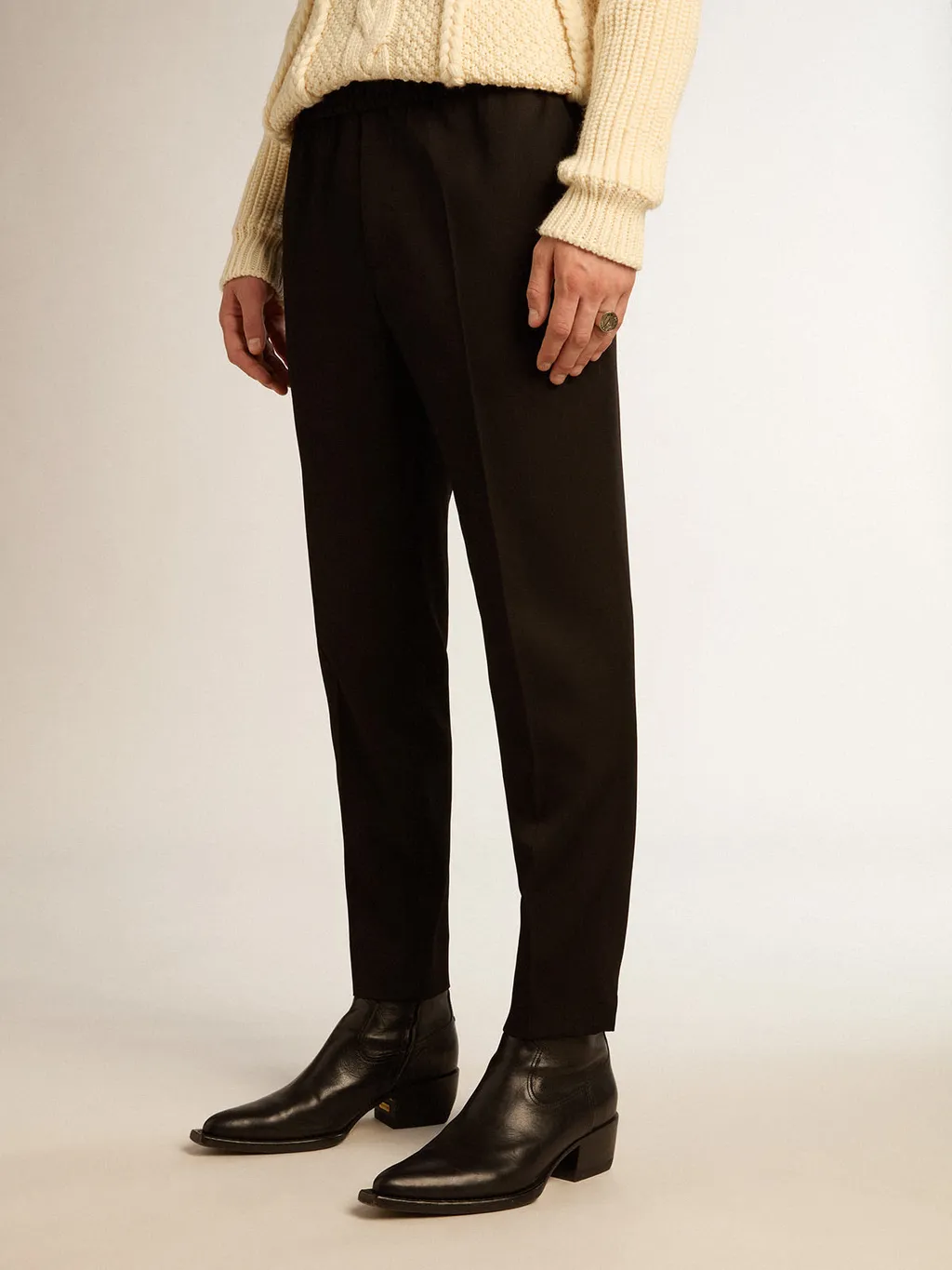 Logo-Plaque Straight-Leg Trousers