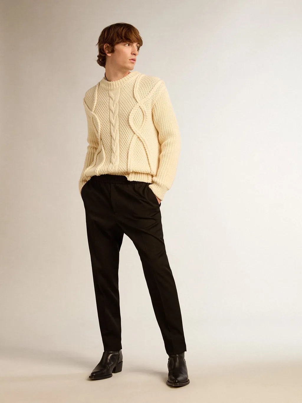 Logo-Plaque Straight-Leg Trousers