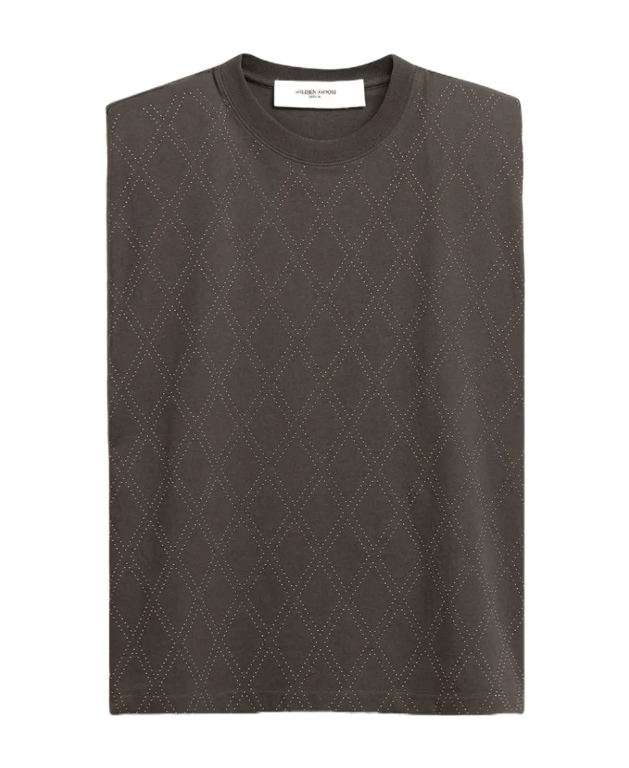 Studded Sleeveless T-Shirt
