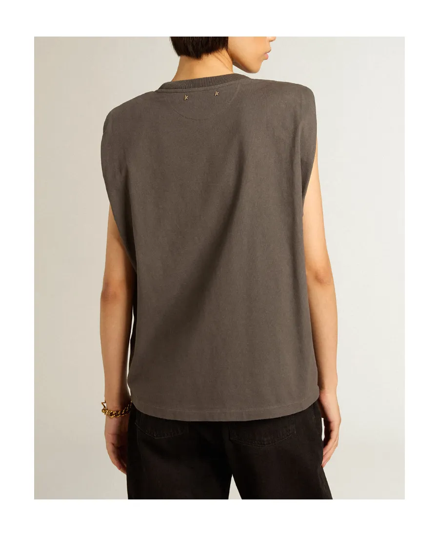 Studded Sleeveless T-Shirt