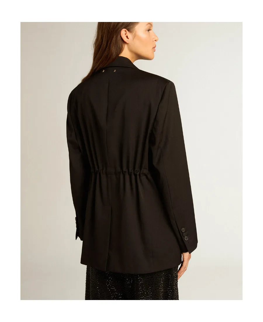 Peak-Lapels Double-Breasted Tailored Blazer