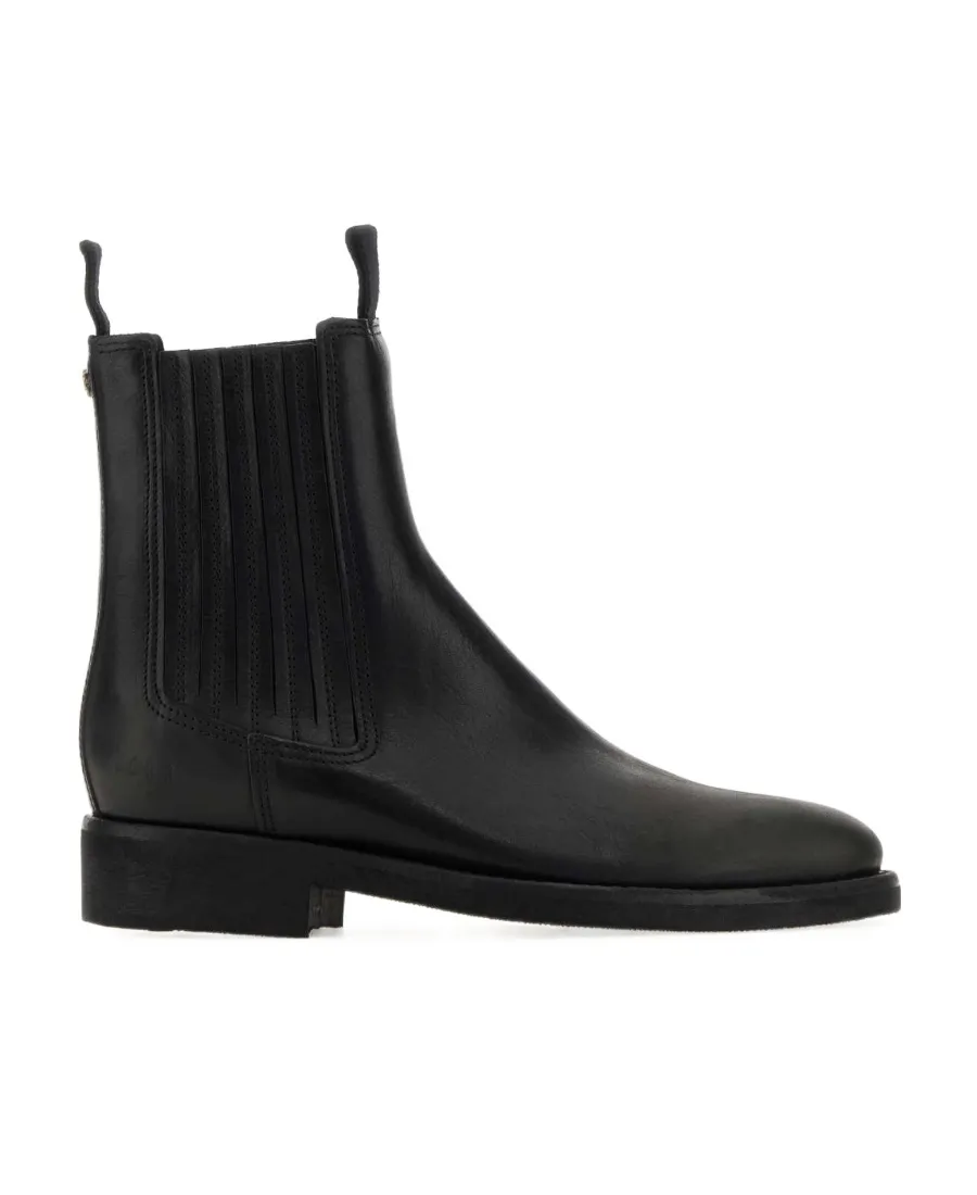 Logo Charm Almond Toe Boots