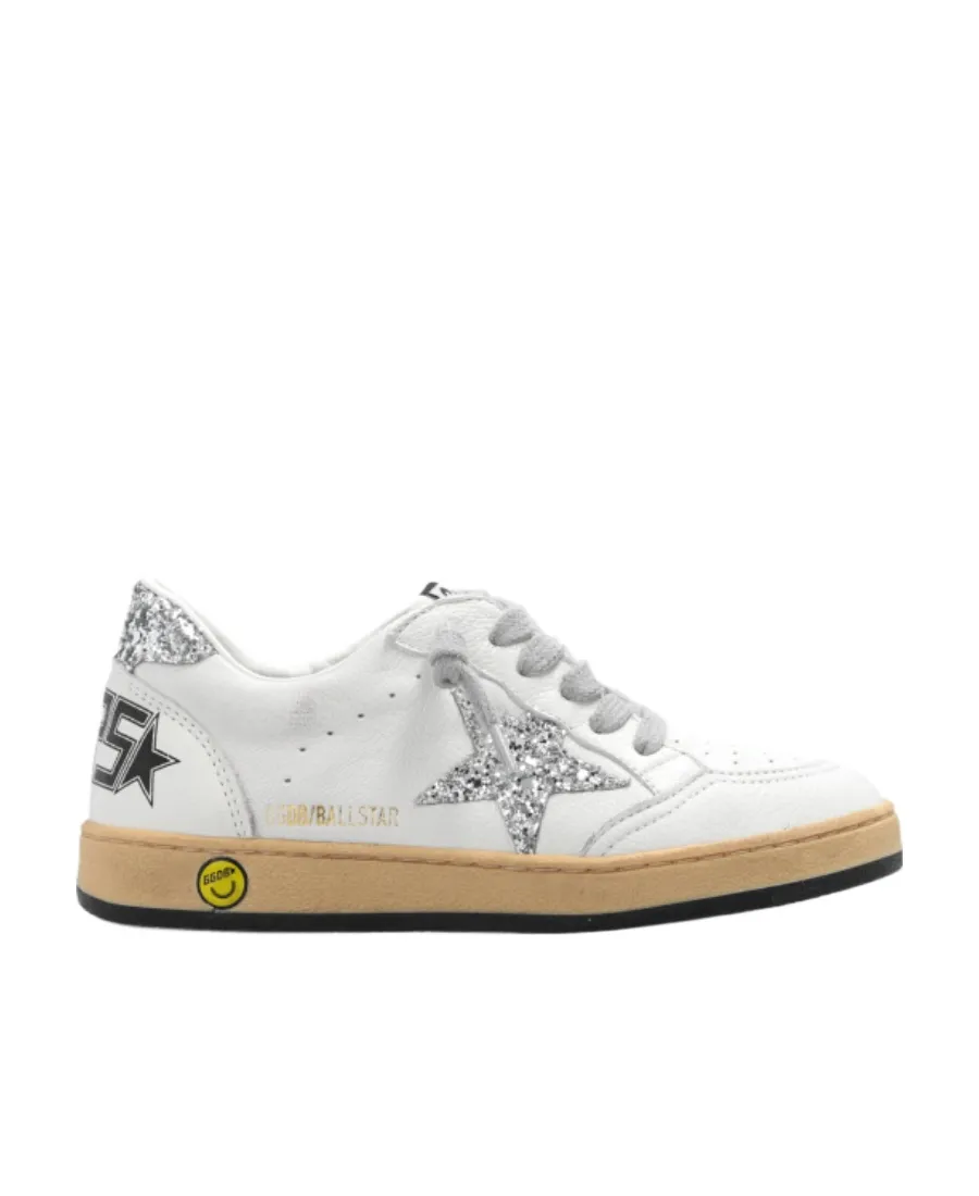 Ball Star Glittered Lace-Up Sneakers