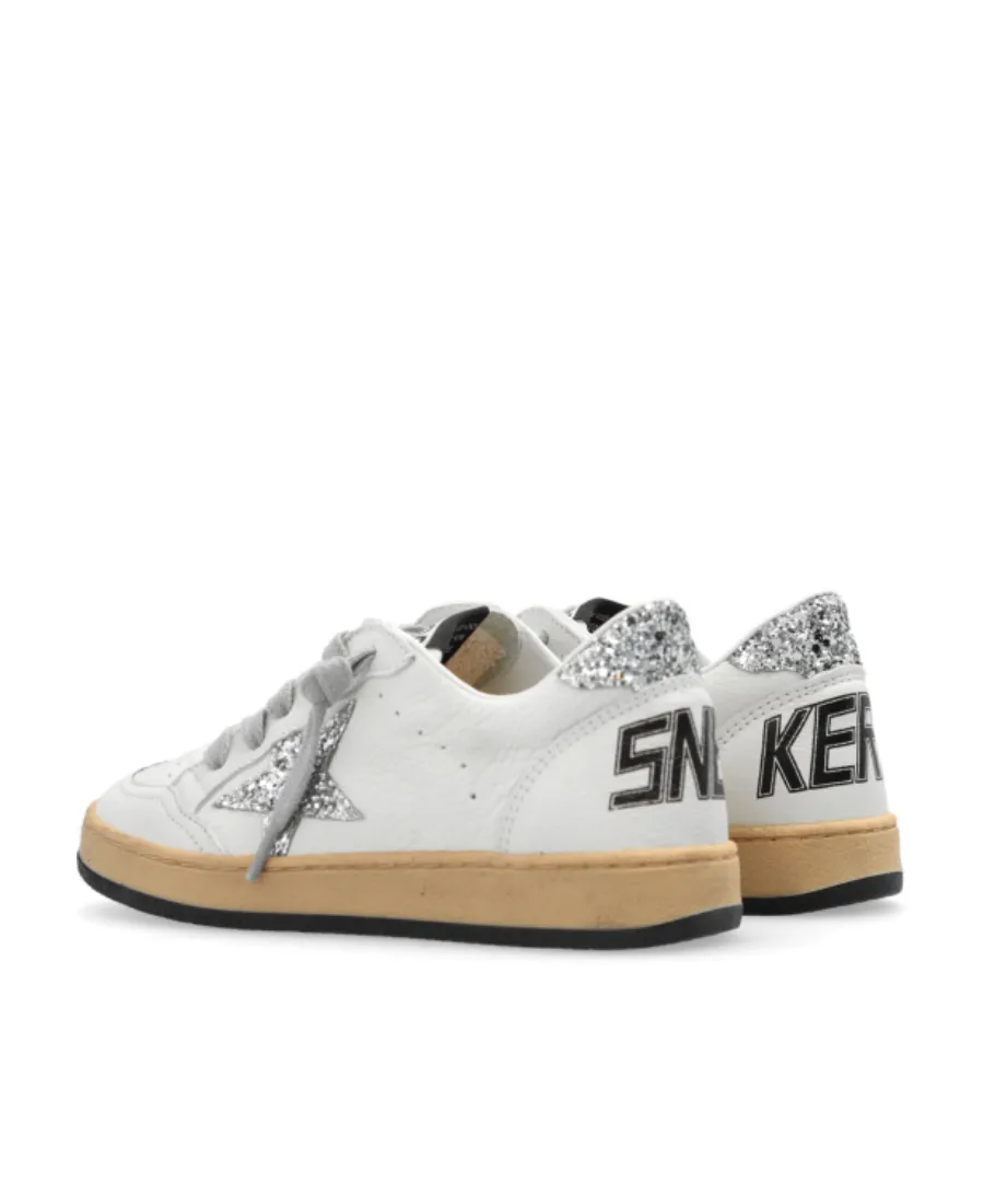 Ball Star Glittered Lace-Up Sneakers