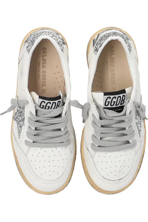 Ball Star Glittered Lace-Up Sneakers