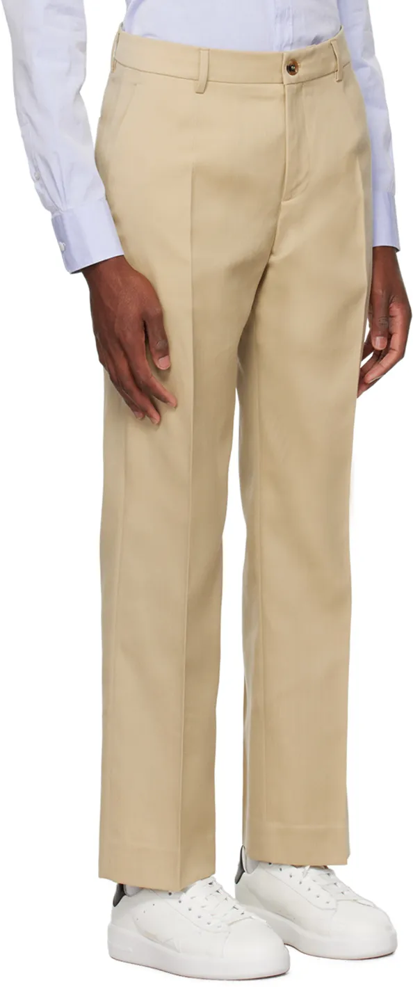 Logo Patch Straight-Leg Pants