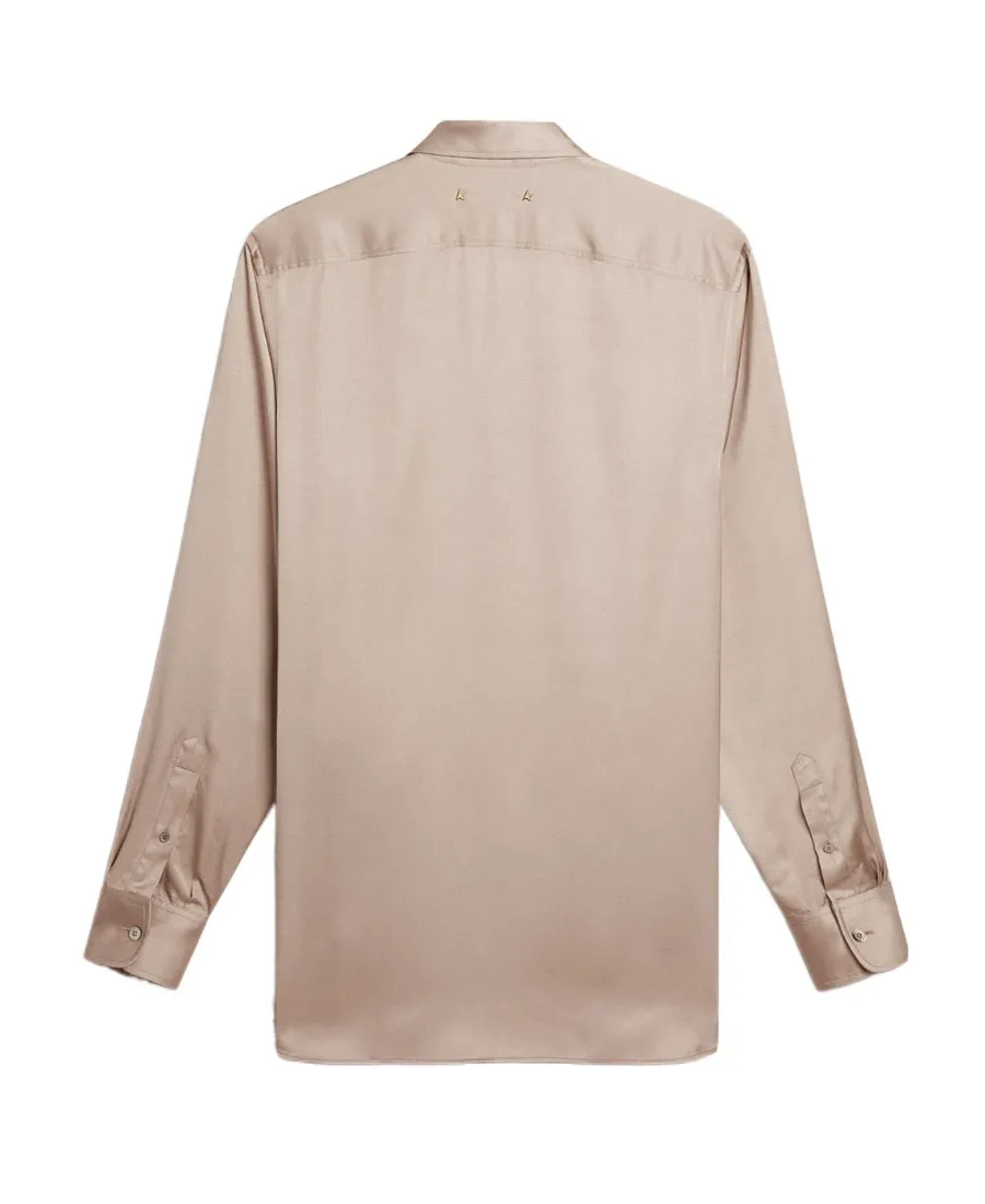 Batilda Boyfriend Long Sleeved Satin Shirt