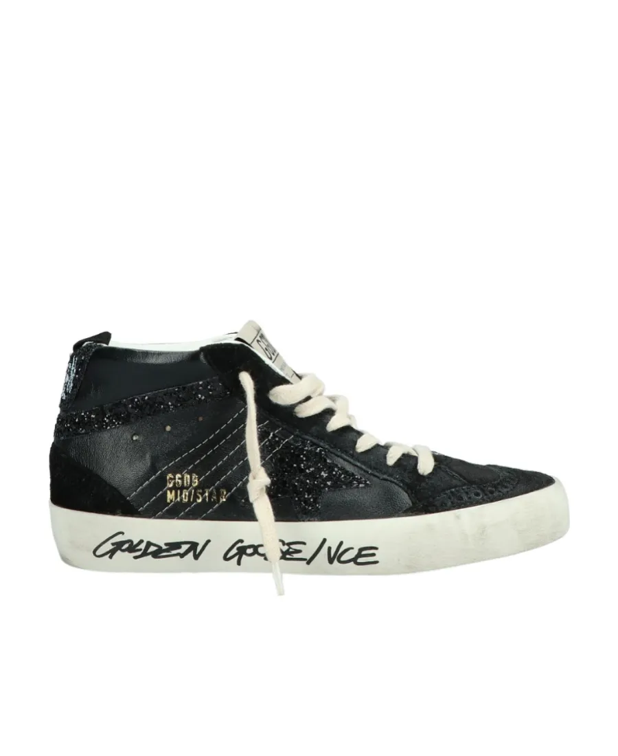 Glitter Detailed Mid Star Sneakers