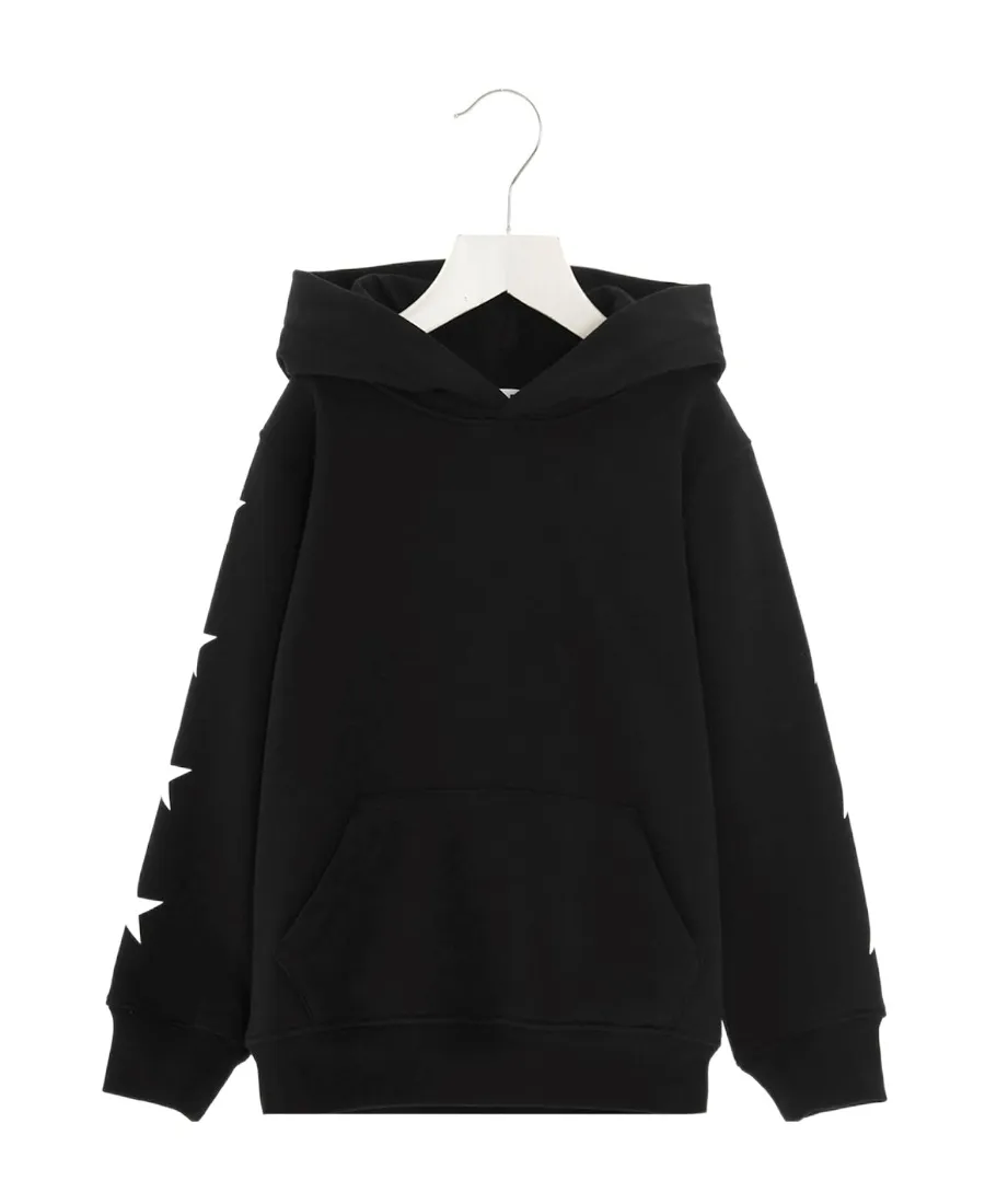 Star Printed Long-Sleeved Hoodie