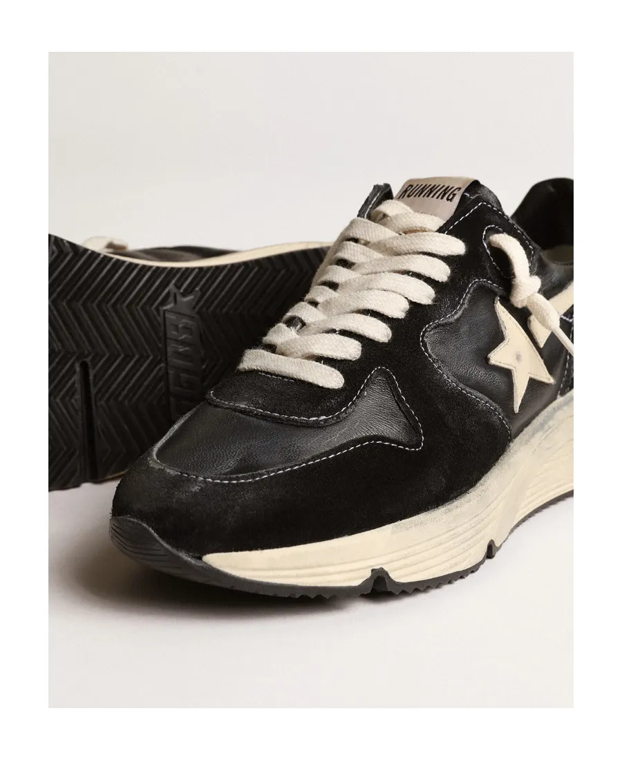 Running Sole Panelled Lace-Up Sneakers