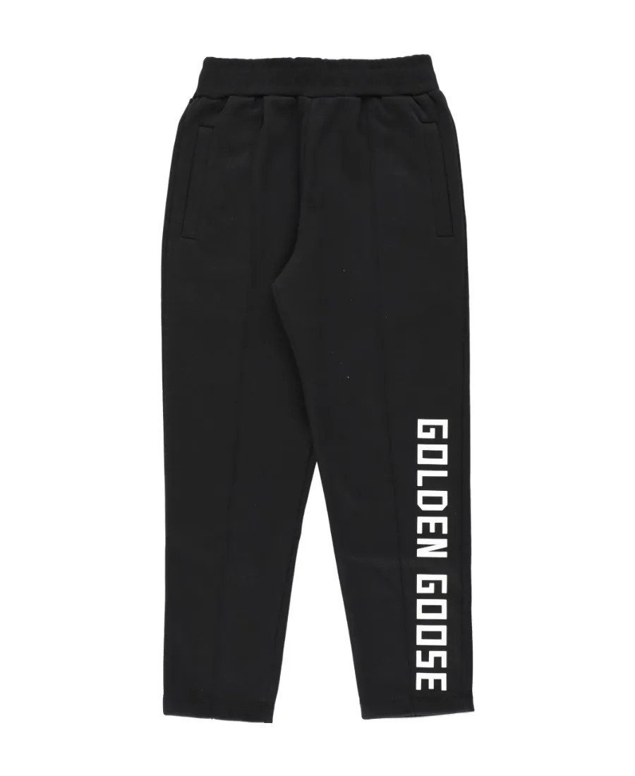Logo Printed Straight Leg Trousers
