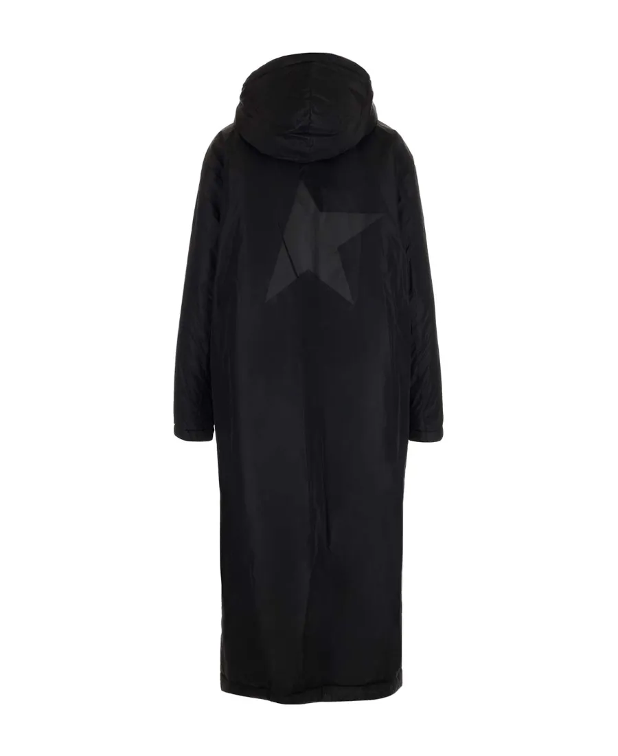 Black Star Collection Ankle-Length Hooded Padded Jacket