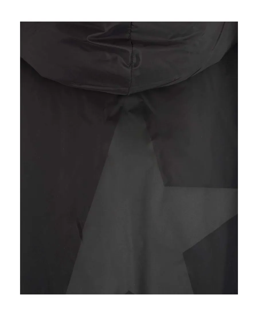 Black Star Collection Ankle-Length Hooded Padded Jacket