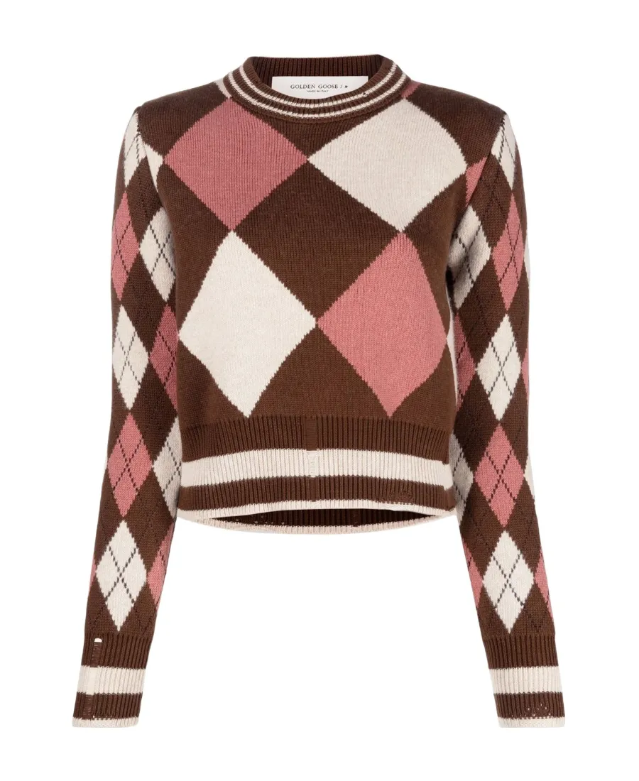 Intarsia-Knit Crewneck Jumper