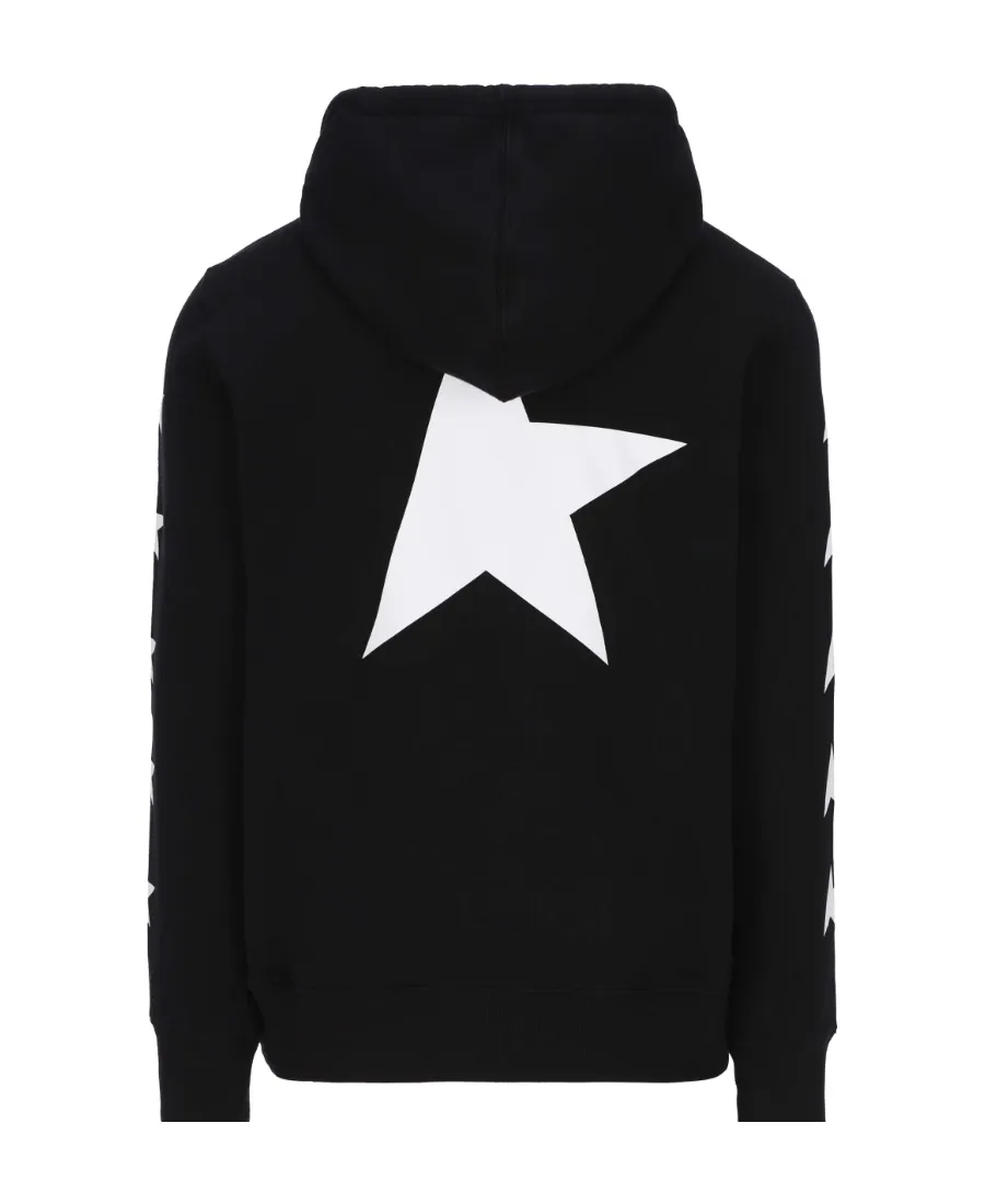 Star Printed Drawstring Hoodie
