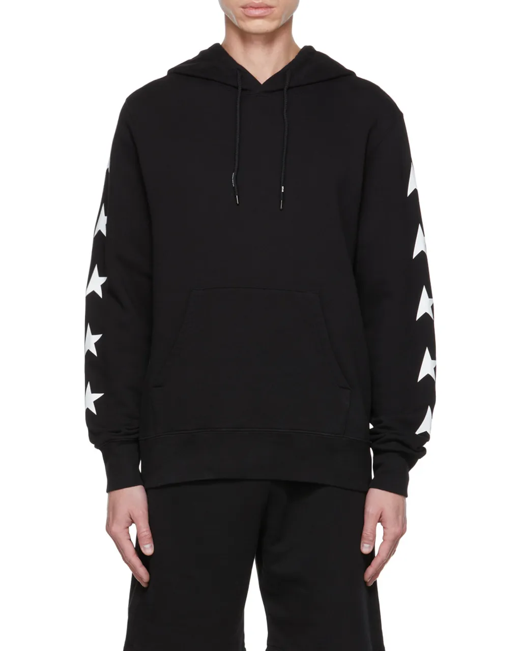 Star Printed Drawstring Hoodie