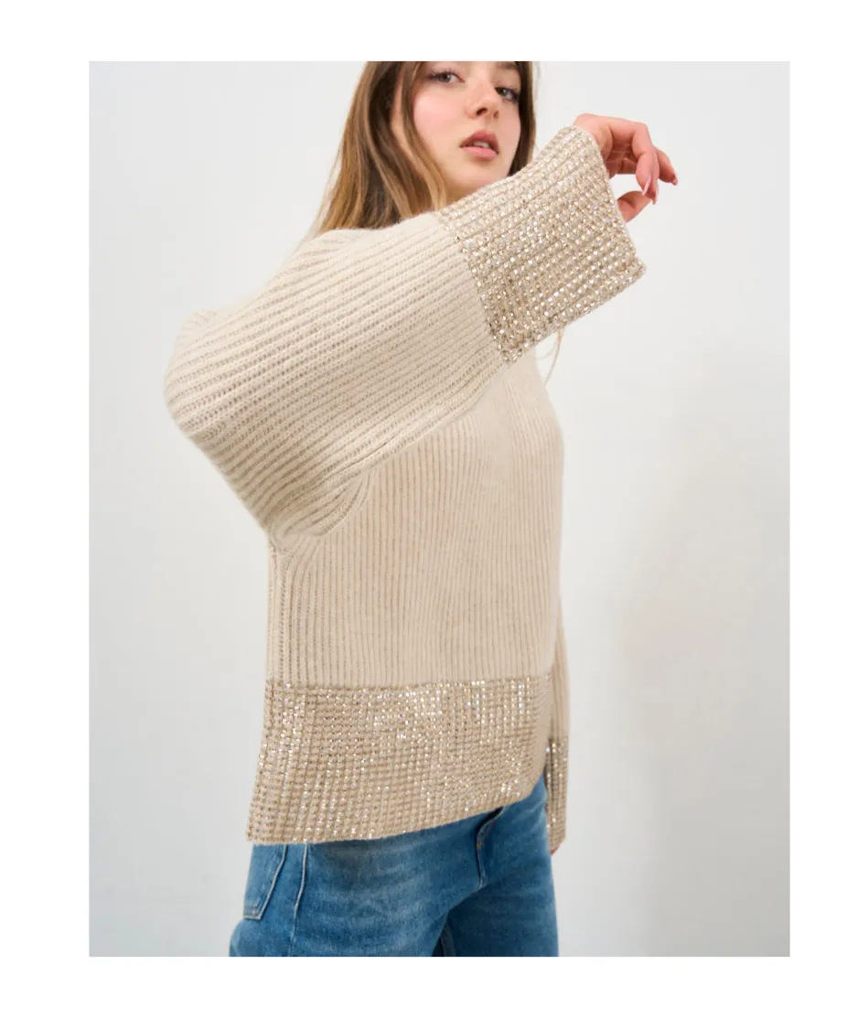 Knitted Embellished Jumper