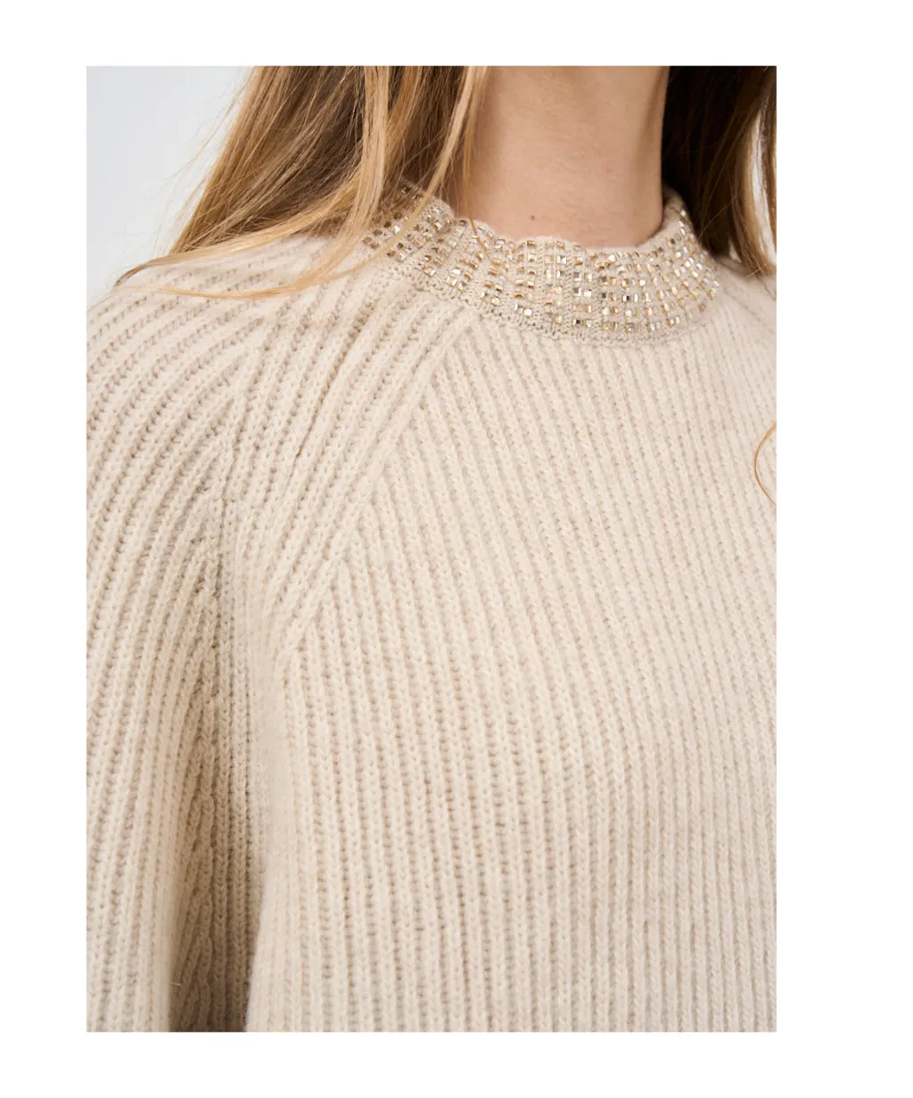 Knitted Embellished Jumper