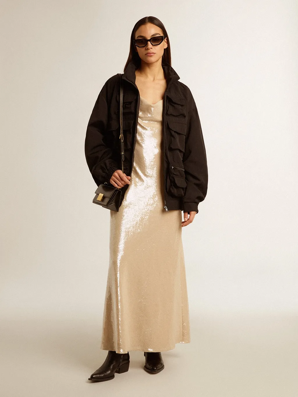 Pockets Detailed High-Neck Windbreaker