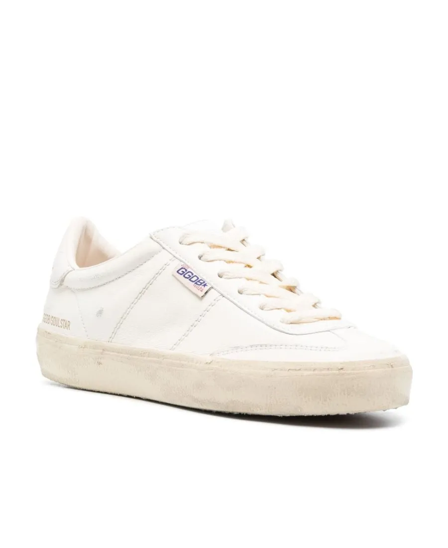 Distressed-Effect Low-Top Sneakers