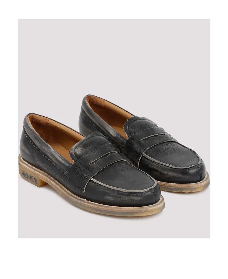 Round-Toe Penny Loafers