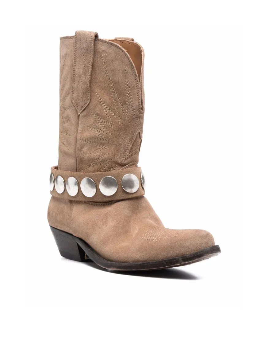 Buckle-Fastening Suede Boots