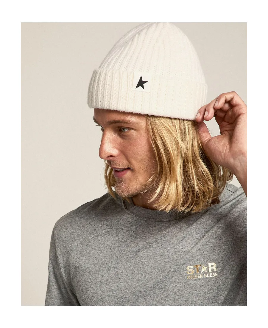 Star Patch Ribbed Beanie
