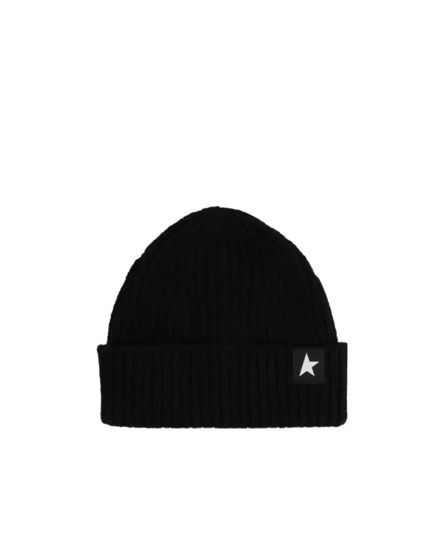Star Patch Ribbed Beanie
