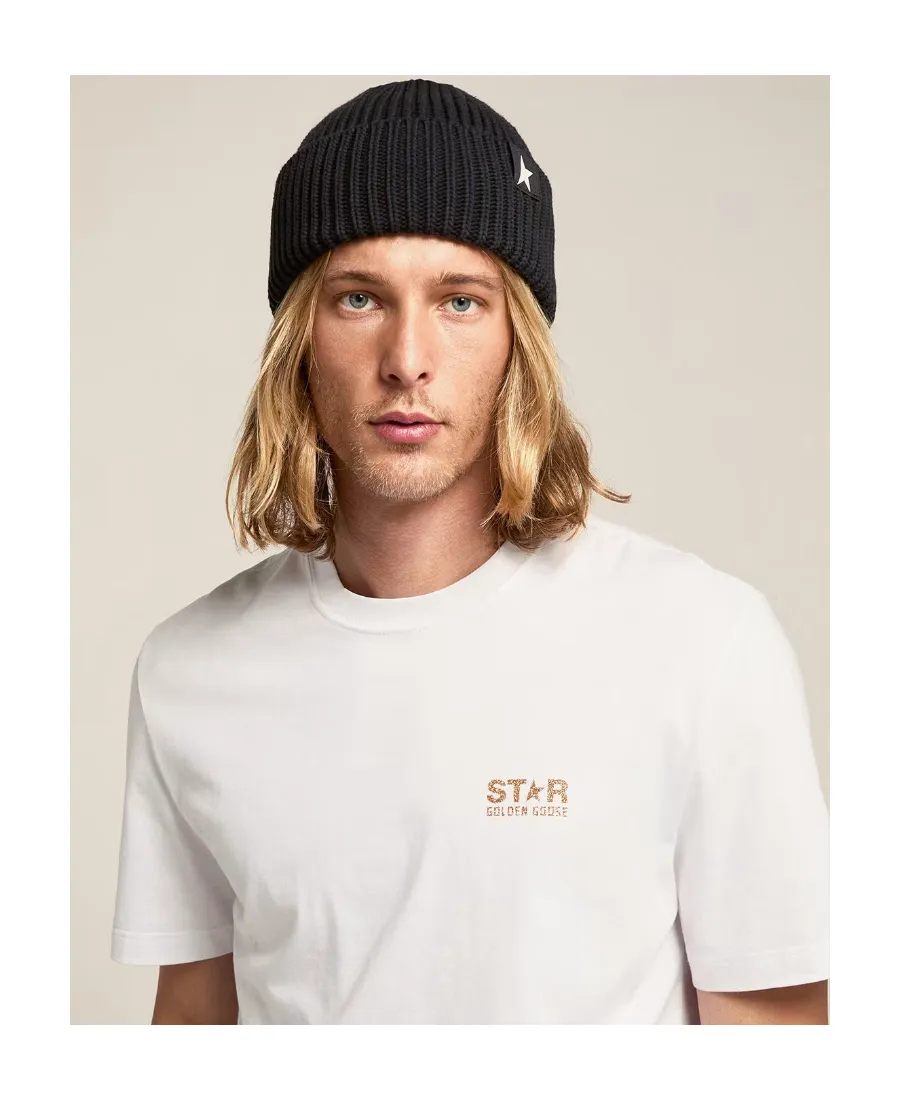 Star Patch Ribbed Beanie