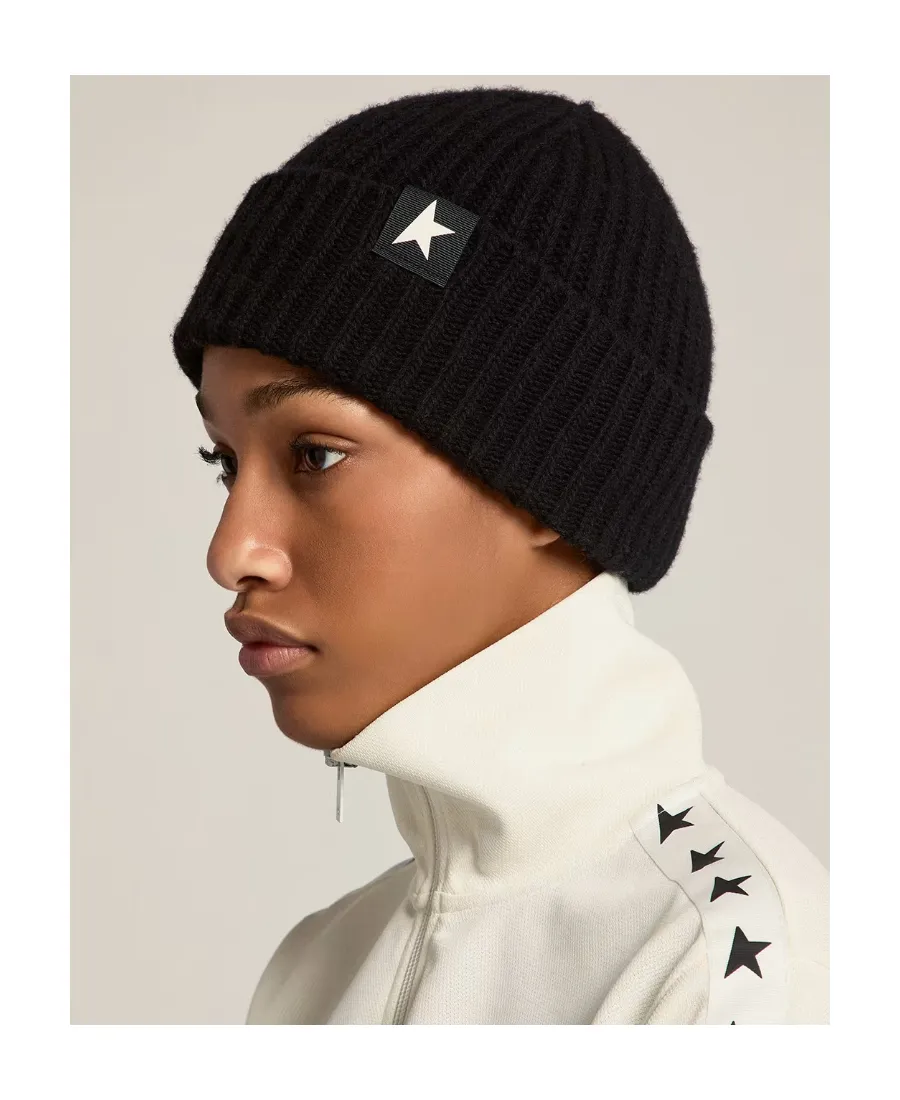 Star Patch Ribbed Beanie