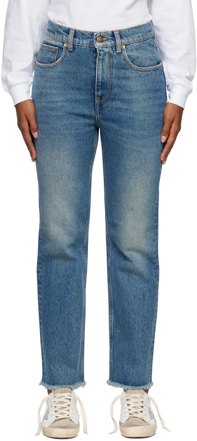 Logo Patch Flared Jeans