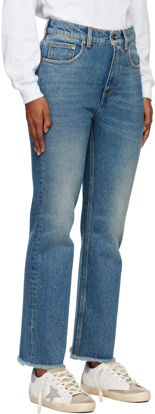 Logo Patch Flared Jeans