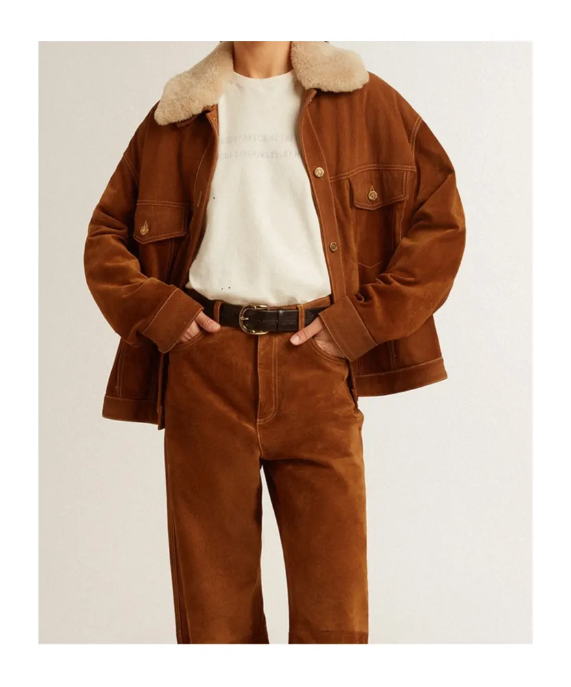 Buttoned Corduroy Jacket
